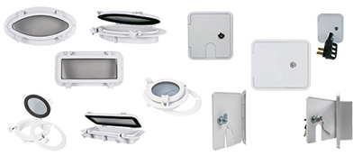 Oblò boccaporti-attuatori-sportelli-botole